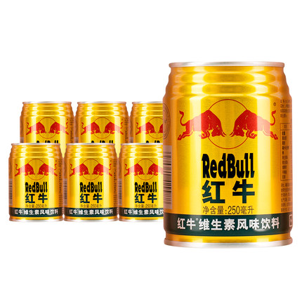 泰国进口正宗红牛维生素风味饮料250ml*6罐补充新鲜运动功能饮料